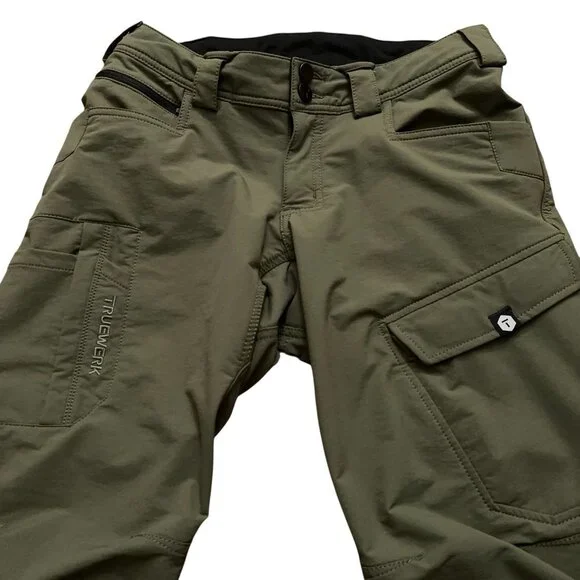 Truewerk Pants Womens 4 Short T2 WerkPant Stretch Work Cargo Utility Army Green - Picture 2 of 6